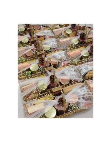 Brass Open Basket Hamper